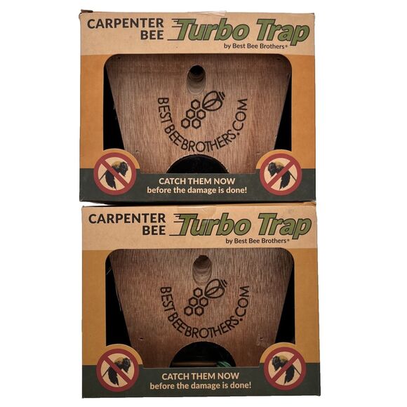 Best Bee Brothers 2-Pack Carpenter Bee Turbo Trap Big Viewpoint NIB - Picture 2 of 5